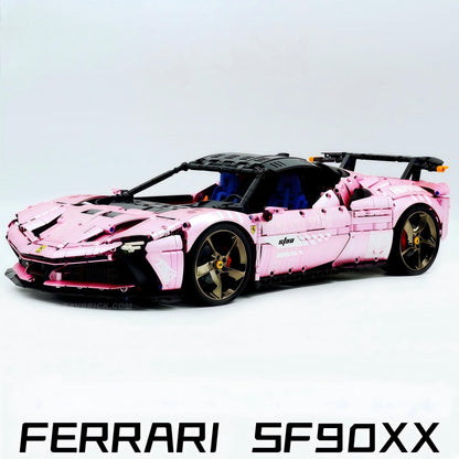 Trilumity Motorized Building Block Set: 1:8 Xx Track Hybrid Pink Plating Limited Color, The Ultimate Supercar, More Than 12 Features
