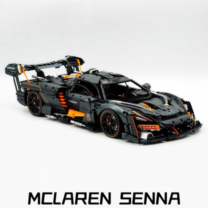 Trilumity Motorized Building Block Set: 1:8 McLaren Senna Black Knight Hypercar Limited Edition (3803-Piece)