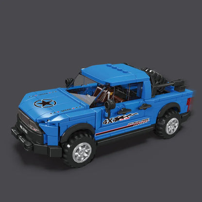 Mould King Building Block Set: Mini Raptor Pickup Car Champions, Model K27057