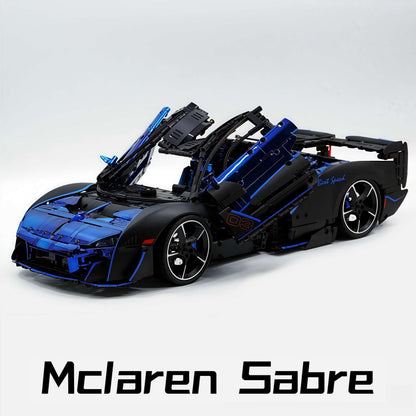 Trilumity Motorized Building Block Set: 1: 8 Woking Hypercar Track Focus, Aerodynamic Brilliance, Mirror Customized Edition (3862-Piece)