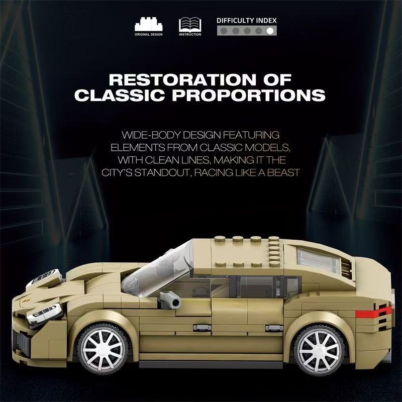 Trilumity Building Block Set: 1: 24 Porsche Panamera (324-Piece)