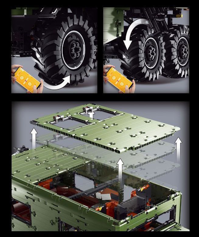 Trilumity Building Block Set: 1:8 Remote-Controlled Mercedes Unimog Expedition Truck | Fully Motorized Collector’s Edition (6689-Piece)