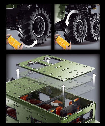 Trilumity Building Block Set: 1:8 Remote-Controlled Mercedes Unimog Expedition Truck | Fully Motorized Collector’s Edition (6689-Piece)