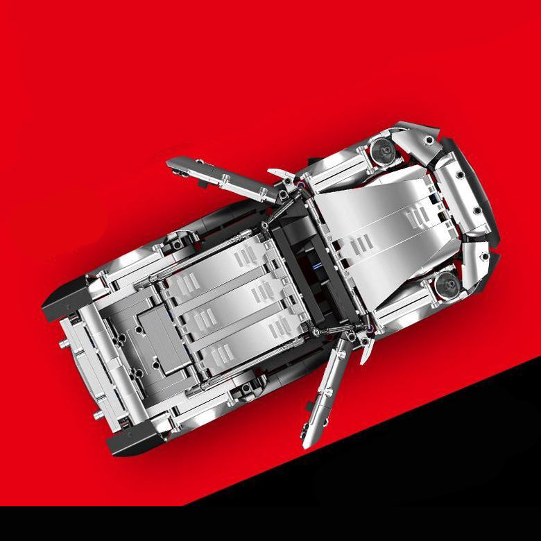 Trilumity Motorized Building Block Set: 1:14 Porsche 911 GT3 RS | Electroplated Metallic Edition (1280+-Piece)