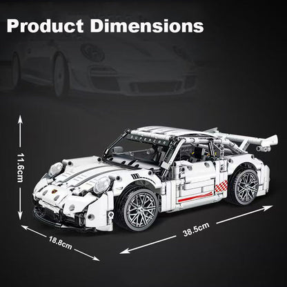 Trilumity Building Block Set: 1:14 Porsche GT Race Car | High-Performance Racing Edition (1268+-Piece)