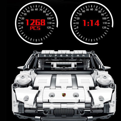 Trilumity Building Block Set: 1:14 Porsche GT Race Car | High-Performance Racing Edition (1268+-Piece)