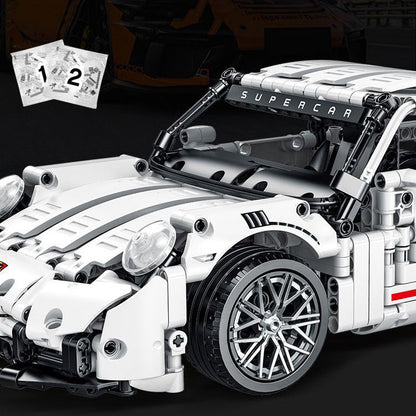 Trilumity Building Block Set: 1:14 Porsche GT Race Car | High-Performance Racing Edition (1268+-Piece)