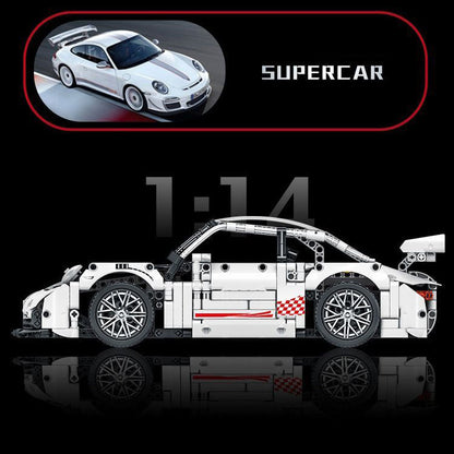 Trilumity Building Block Set: 1:14 Porsche GT Race Car | High-Performance Racing Edition (1268+-Piece)