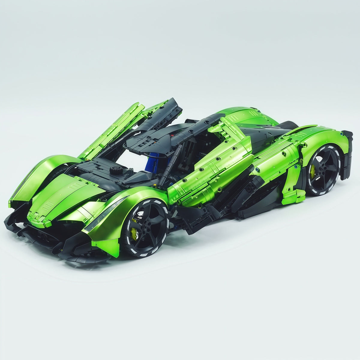 Trilumity Building Block Set: 1:8 Devel sixteen V16 | Neon Green Custom Edition | Officially licensed (4016Piece)