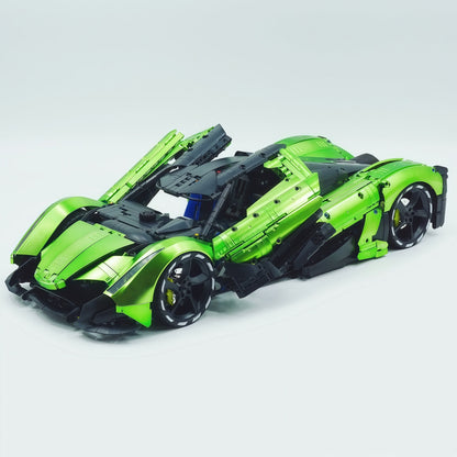 Trilumity Building Block Set: 1:8 Devel sixteen V16 | Neon Green Custom Edition | Officially licensed (4016Piece)