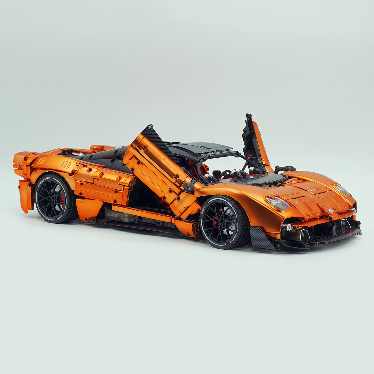 Trilumity Building Block Set: 1:8 The Ultimate Pagani Utopia Supercar | Customized Orange Gold V12 Italian Exotic (3314Piece)