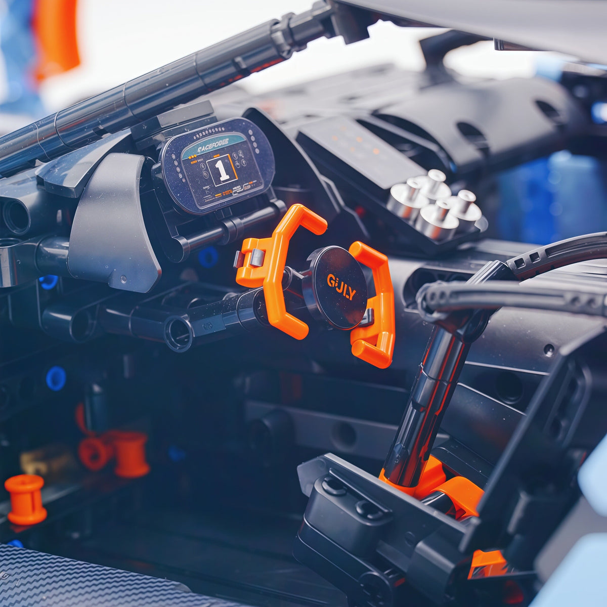 Trilumity Building Block Set: 1:8 Aston Martin Vulcan | Gulf Blue Custom Edition | 3794+-Piece