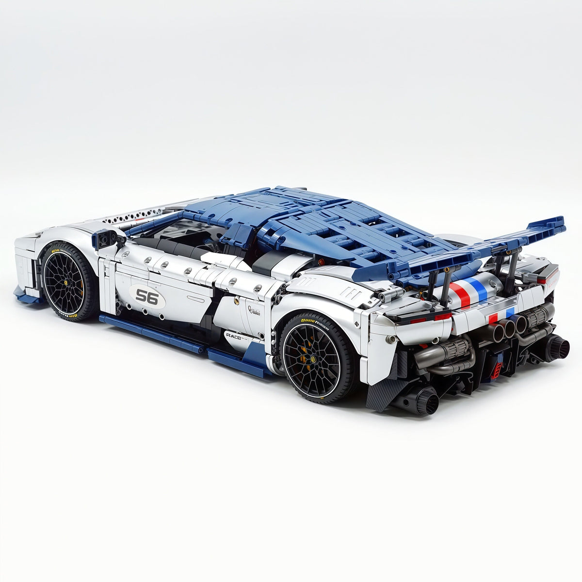 Trilumity Building Block Set: 1:8 The Ultimate 2025 Hybrid Hypercar | Remote Controlled V6 Prancing Horse Hypercar | Silver Limited Edition