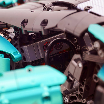Trilumity Motorized Building Block Set: 1:8 The Ultimate Ajlani Drakuma | Customized Barrel-Plated Emerald V8 Concept Hypercar (3920+-Piece)