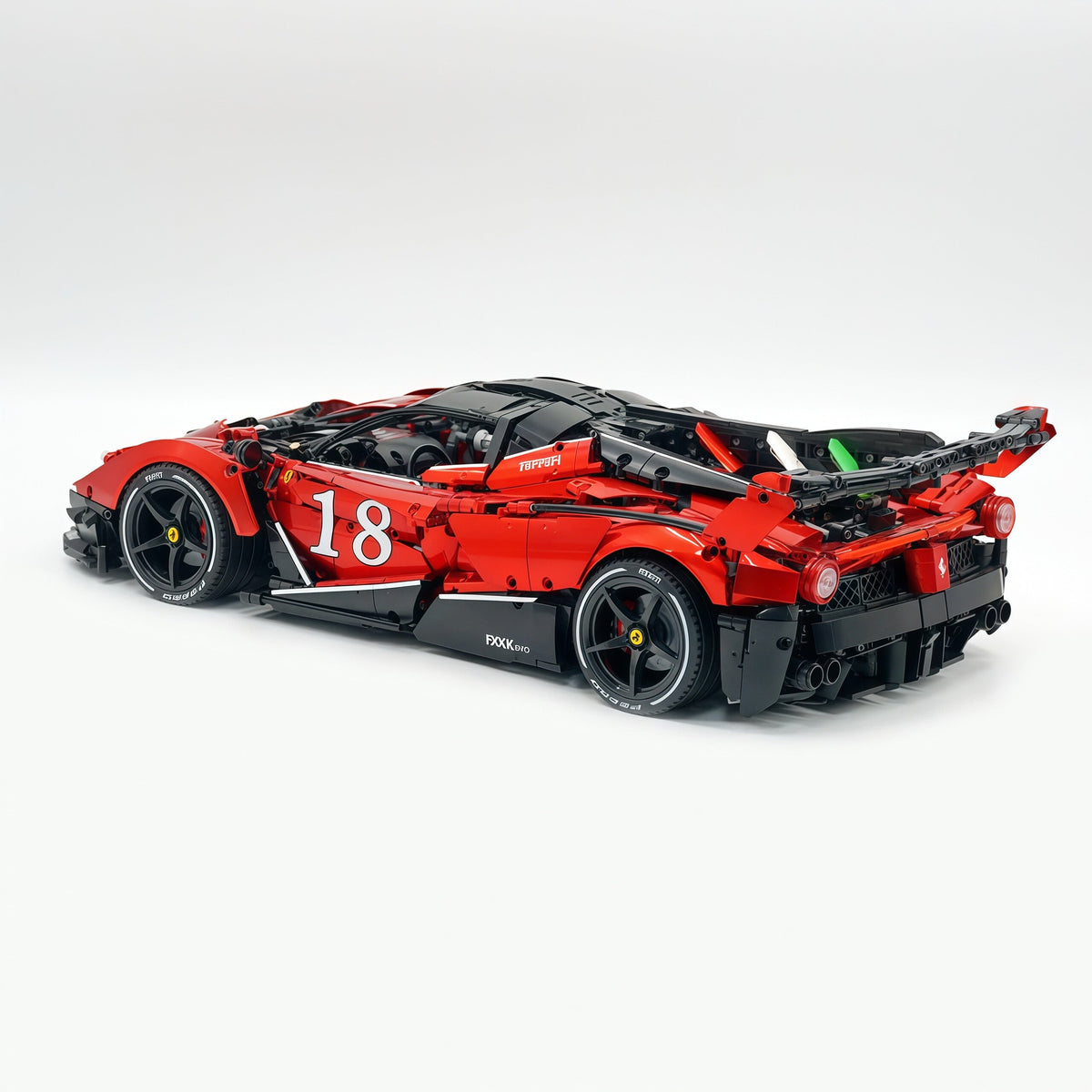 Trilumity Motorized Building Block Set: 1:8 The Ultimate Italian Hybrid Hypercar Evo | Pearl Red Painting Italian Flagship (4058Piece)