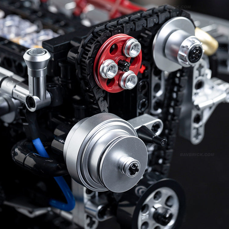 Trilumity Building Block Set: 2Jz-Gte Engine | Single Turbo Japanese Inline 6 Engine(974Piece)