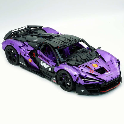 Trilumity Motorized Building Block Set: 1:8 The Ultimate British Woking Hypercar | Pearlescent Purple Custom Edition | Shipped in Original Gift Box