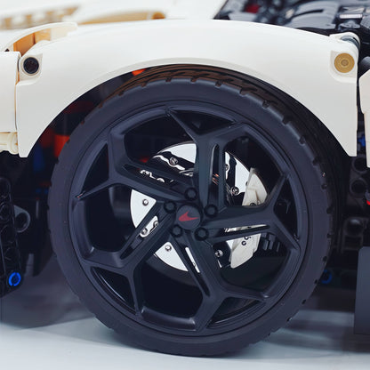 Trilumity Motorized Building Block Set: 1:8 The Ultimate British Woking Hypercar | White Custom Edition | Shipped in Original Gift Box (4200+-Piece)