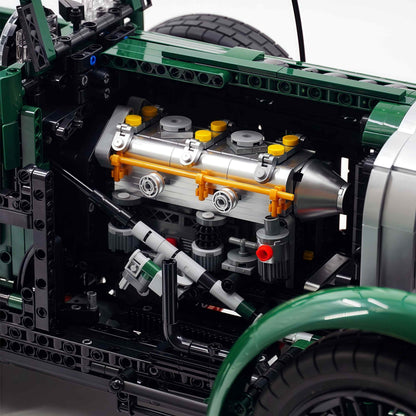 Trilumity Motorized Building Block Set: 1:8 Bentley Blower Junior | Vintage Aesthetic City Car Set (3918+-Piece)