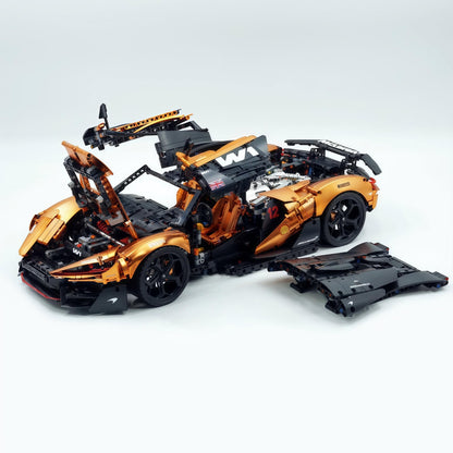Trilumity Motorized Building Block Set: 1:8 The Ultimate British Woking Hypercar | Orange-Gold Custom Edition | Shipped in Original Gift Box