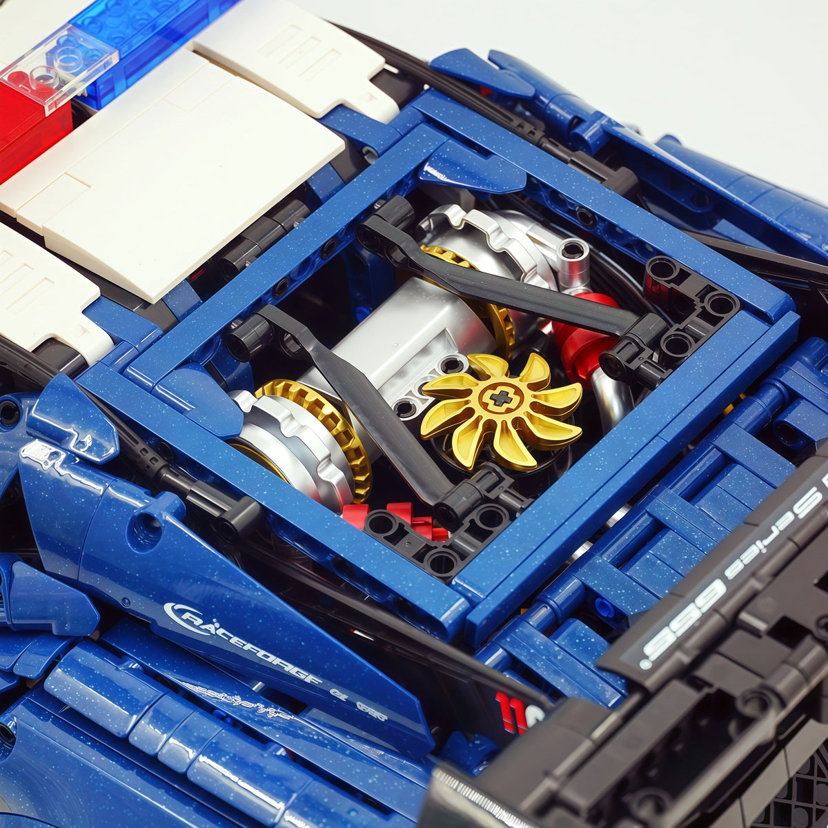 Trilumity Building Block Set: 1:8 American Mustang Police Car | The Ultimate RC Collector’s Item (3975-Piece)