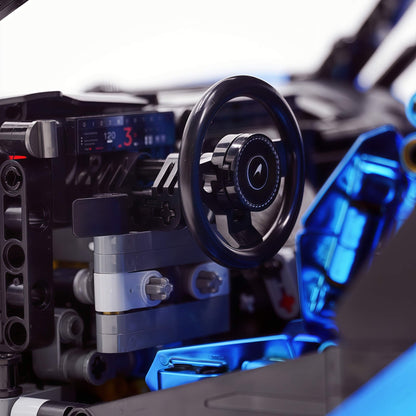 Trilumity Motorized Building Block Set: 1:8 The Ultimate British Woking Hypercar | Electric Sapphire Blue Custom Edition | Shipped in Original Gift
