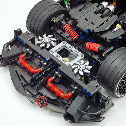 Trilumity Building Block Set: 1:8 Pagani Zonda R | Pearl Green Paint Italian Hypercar (3300+-Piece)