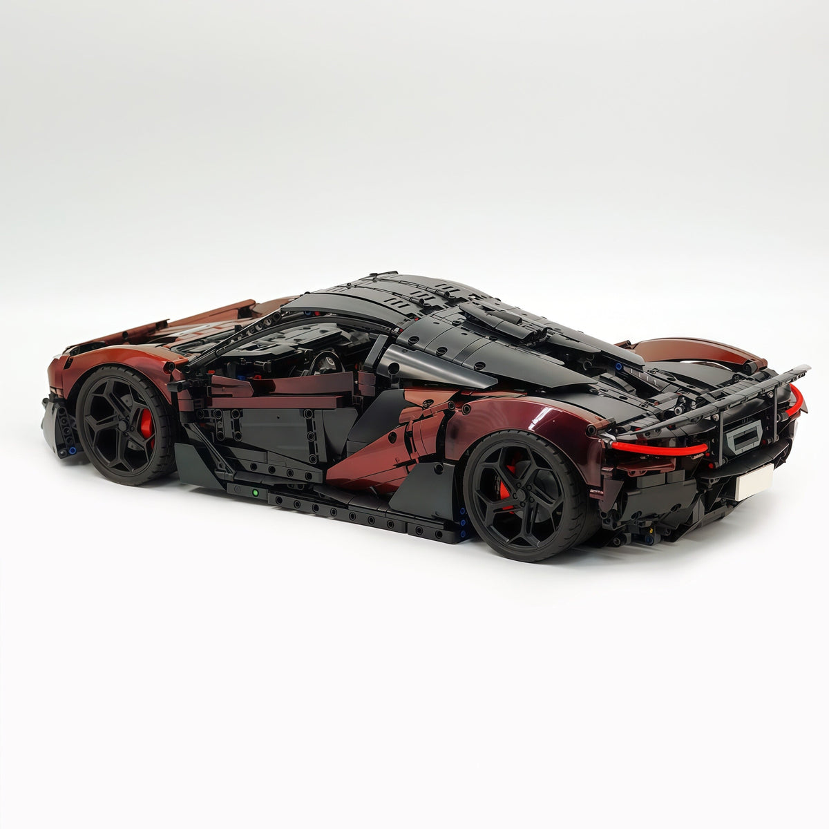 Trilumity Motorized Building Block Set: 1:8 The Ultimate British Woking Hypercar | Black & Red Chameleon Paint Edition | Shipped in Original Gift Box