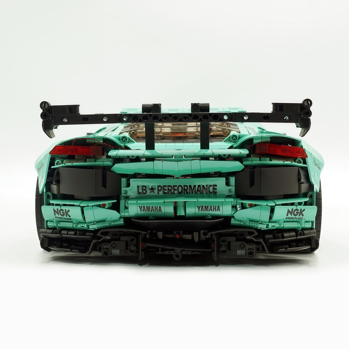 Trilumity Building Block Set: 1:8 Lamborghini Aventador Svj Lbwk | Baked Enamel Mint Green Limited Bull Widebody Supercar (4990+-Piece)