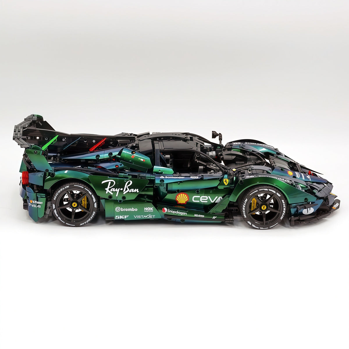 Trilumity Motorized Building Block Set: 1:8 The Ultimate Italian Hybrid Hypercar Evo | Chameleon Metallic Paint Italian Flagship (4058+-Piece)