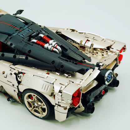Trilumity Building Block Set: 1:8 The Ultimate Pagani Utopia Supercar | Limited Edition Champagne Gold V12 Italian Exotic (3314Piece)
