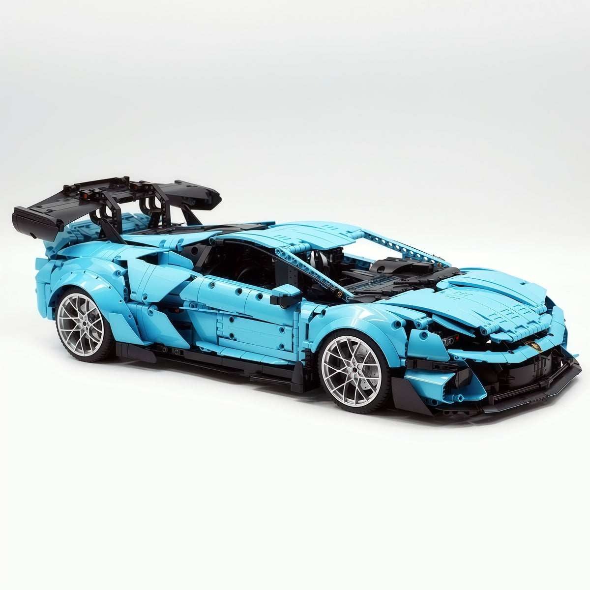 Trilumity Building Block Set: 1:8 Italian Bull | Full-Function RC Sant'Agata Supercar | Uv Sky Blue Custom Edition (3601-Piece)