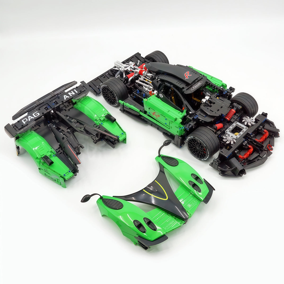 Trilumity Building Block Set: 1:8 Pagani Zonda R | Pearl Green Paint Italian Hypercar (3300+-Piece)