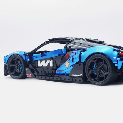 Trilumity Motorized Building Block Set: 1:8 The Ultimate British Woking Hypercar | Electric Sapphire Blue Custom Edition | Shipped in Original Gift