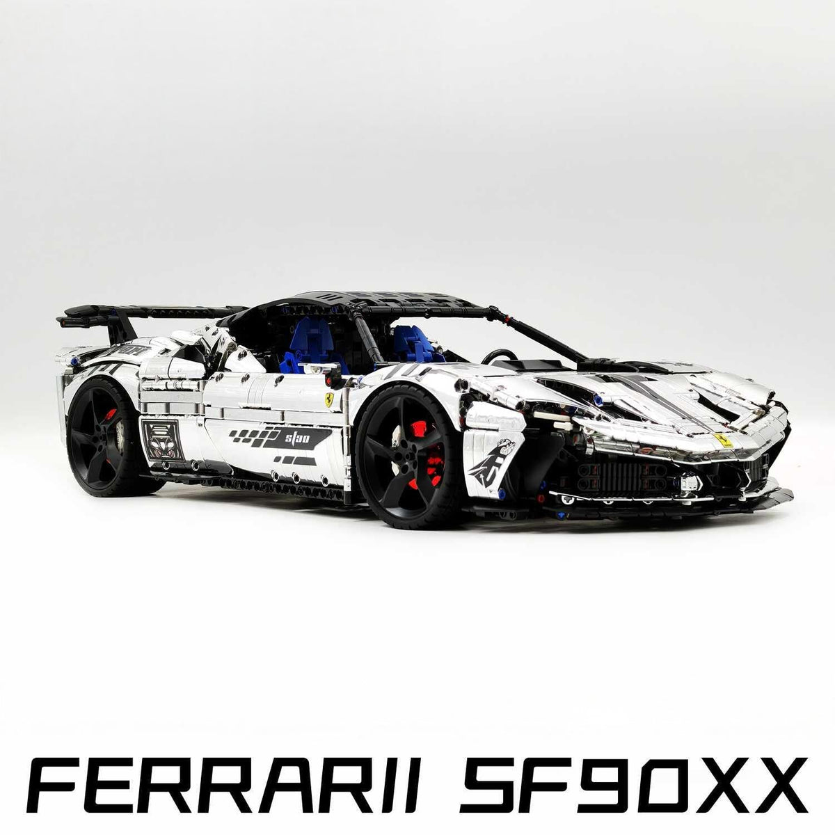 Trilumity Motorized Building Block Set: 1:8 Xx Track Hybrid Silver Plating Limited Color, The Ultimate Supercar, More Than 12 Features