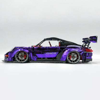 Trilumity Motorized Building Block Set: 1: 8 Porsche Gt2 RS, Limited Mirror Electroplated Edition (3389-Piece)