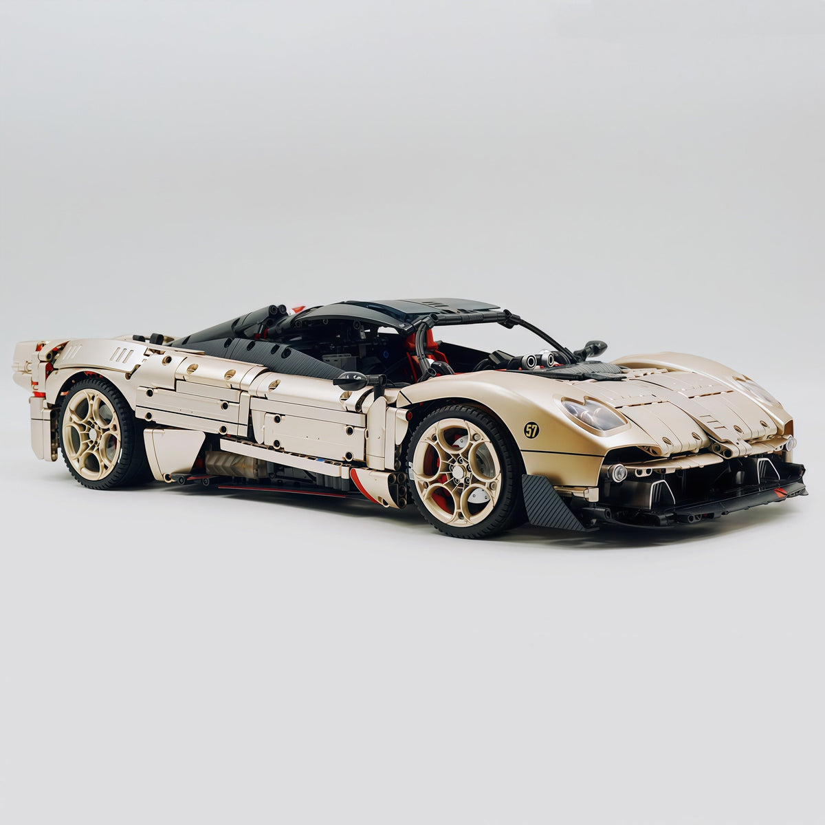 Trilumity Building Block Set: 1:8 The Ultimate Pagani Utopia Supercar | Limited Edition Champagne Gold V12 Italian Exotic (3314Piece)