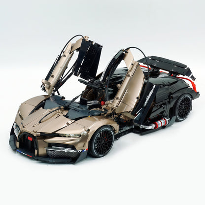 Trilumity Motorized Building Block Set: 1:8 French Hybrid V16 Hypercar | Combination of Bronze and Pearl Black | Ultimate Collector's Item