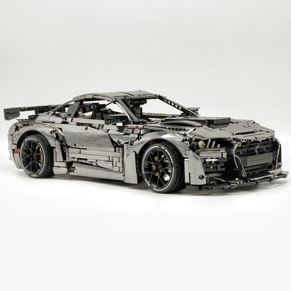 Trilumity Building Block Set: 1: 8 Ford Shelby Gt500, Matte Black Customized Version (3400Piece)