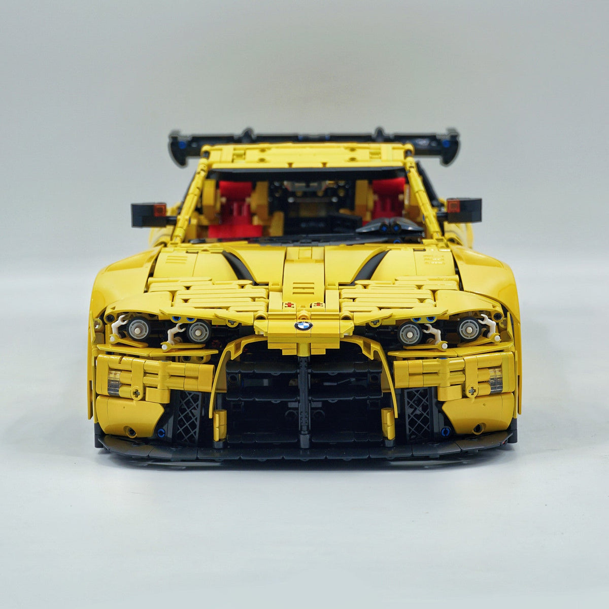 Trilumity Building Block Set: 1: 8 BMW M4 GT3 Building Set, Fully Detailed Simulation, Baked Enamel Yellow Custom Edition (4556Piece)
