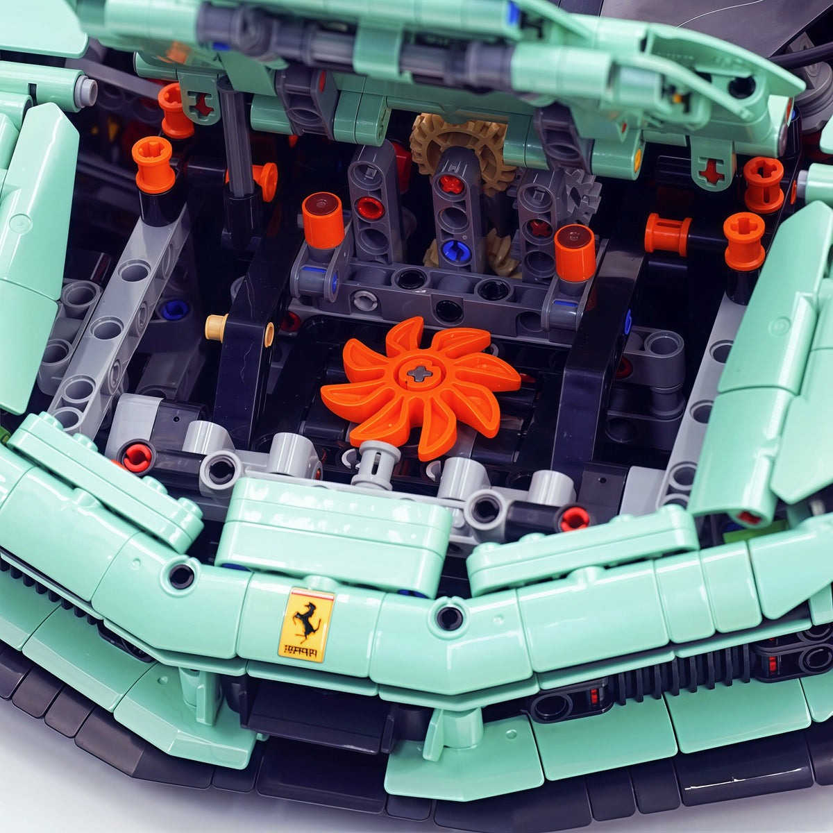 Trilumity Motorized Building Block Set: 1:8 Xx Track Hybrid Baked Enamel Mint Green Limited Color, The Ultimate Supercar, More Than 12 Features