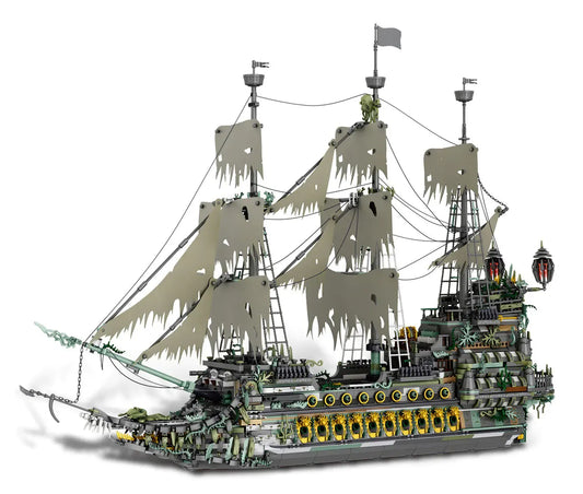 Reobrix MOC Building Block Set: Pirates Of Caribbean MOC Flying Dutchman Ship, Model RE66037