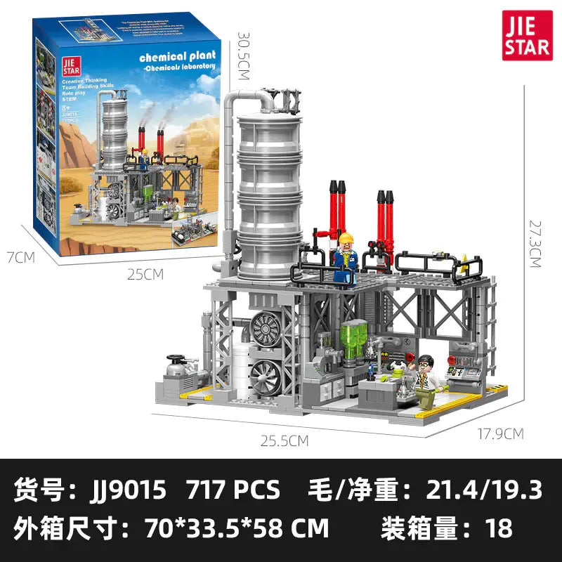 JieStar MOC Building Block Set: Experts MOC City Chemical Plant, Model JJ9015