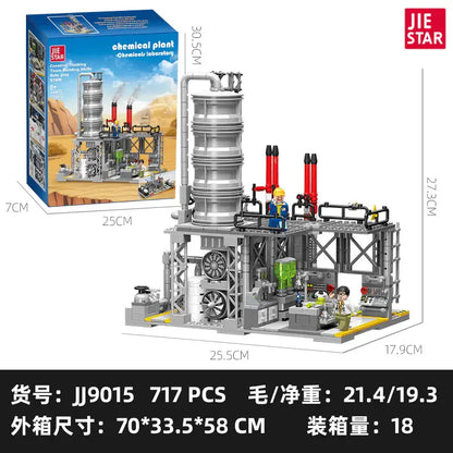 JieStar MOC Building Block Set: Experts MOC City Chemical Plant, Model JJ9015