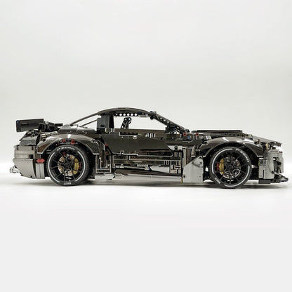 Trilumity Building Block Set: 1: 8 Ford Shelby Gt500, Matte Black Customized Version (3400Piece)