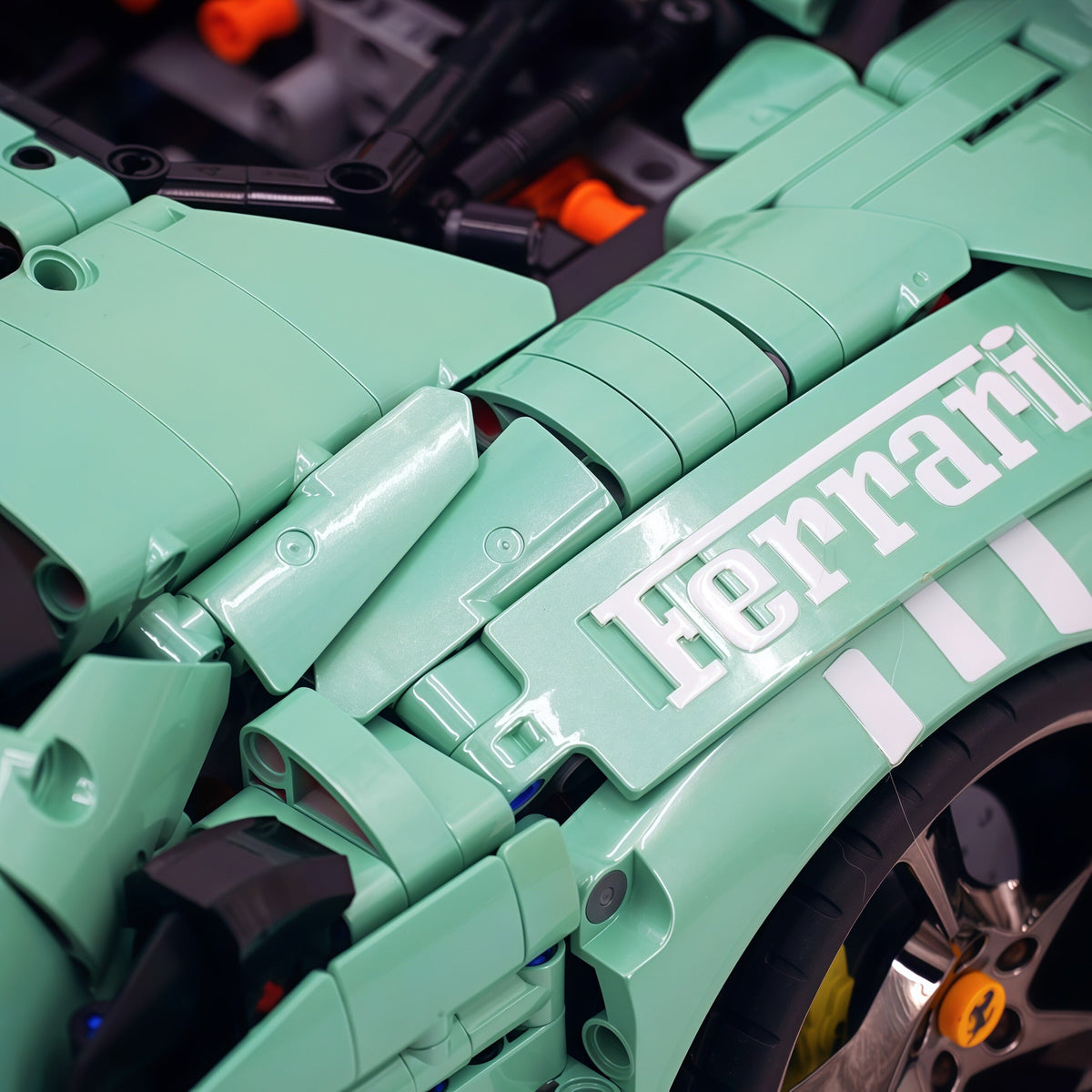 Trilumity Motorized Building Block Set: 1:8 Xx Track Hybrid Baked Enamel Mint Green Limited Color, The Ultimate Supercar, More Than 12 Features