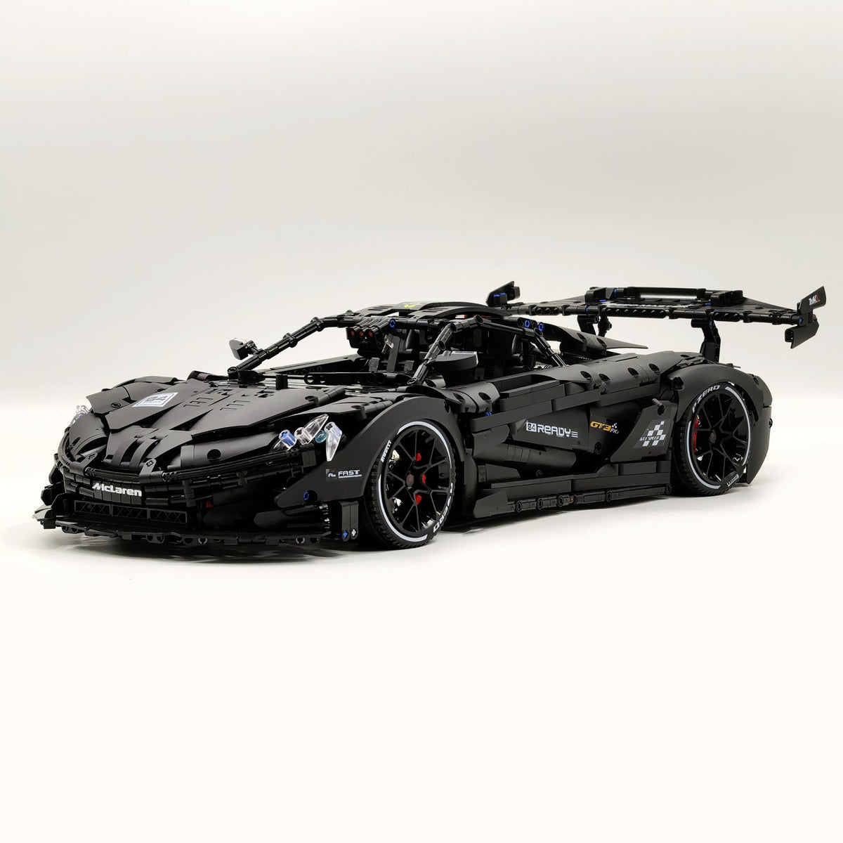 Trilumity Motorized Building Block Set: 1: 8 British Hybrid Hypercar Darth Vader Supercar Building Sets with Remote Control, Electric lift tail