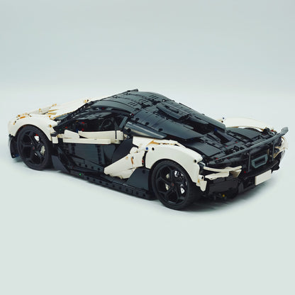 Trilumity Motorized Building Block Set: 1:8 The Ultimate British Woking Hypercar | White Custom Edition | Shipped in Original Gift Box (4200+-Piece)