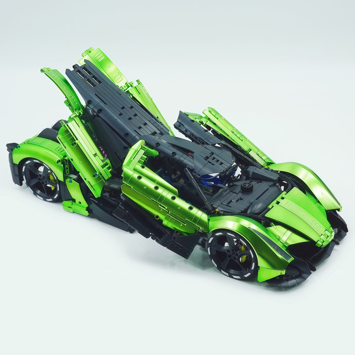 Trilumity Building Block Set: 1:8 Devel sixteen V16 | Neon Green Custom Edition | Officially licensed (4016Piece)