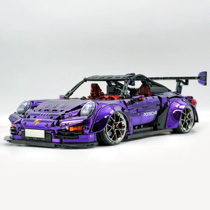 Trilumity Motorized Building Block Set: 1: 8 Porsche Gt2 RS, Limited Mirror Electroplated Edition (3389-Piece)